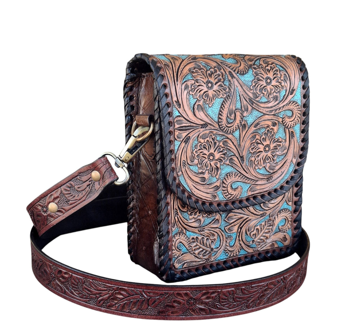 and-Carving, Crafted Premium Handmade Women's Leather Sling Bag - Unique, Versatile, and Stylish Vertical Sling Bag
