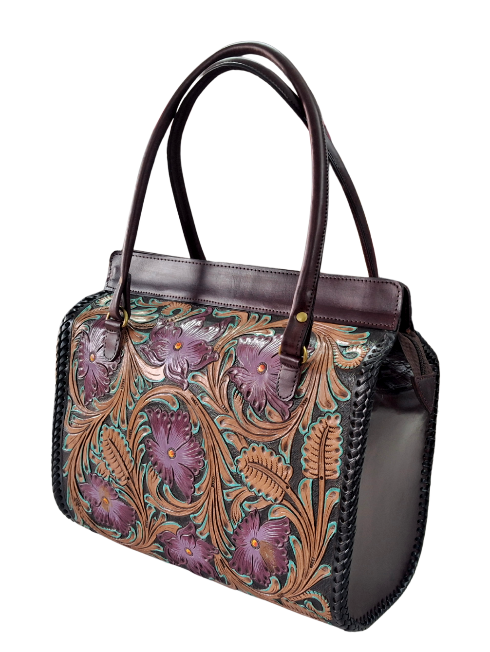Genuine Pure Handmade Leather Carving Handbags For Women -Gift for Women