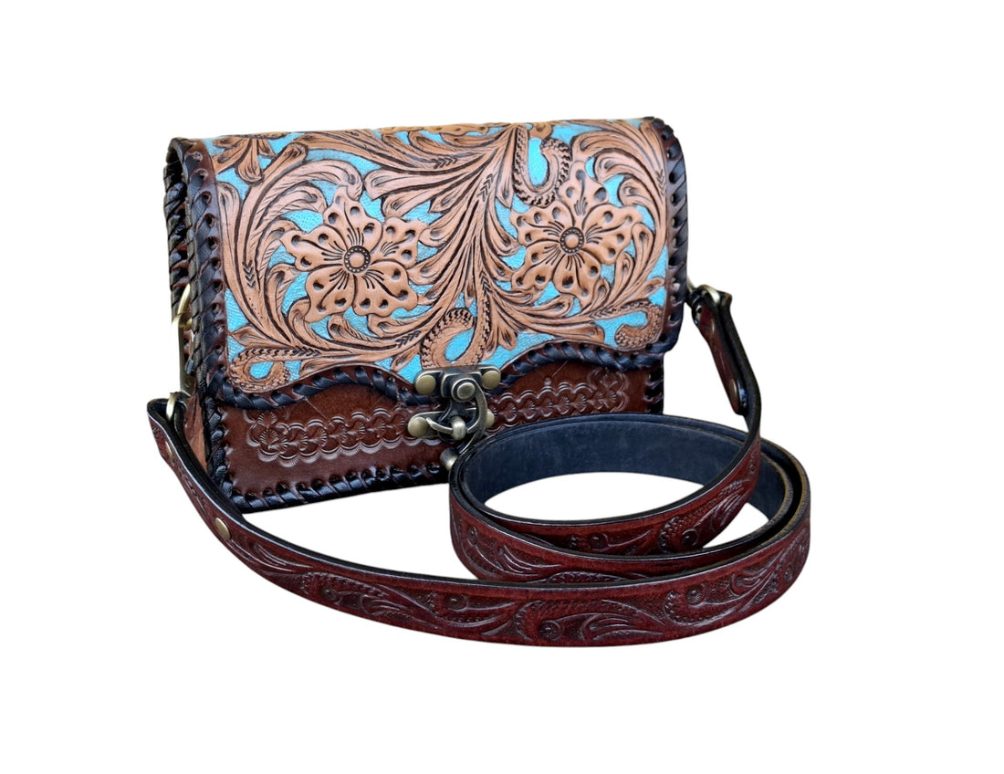 Pure Leather Hand-Carving, Crafted Premium Handmade Women's Leather Sling Bag - Unique, Versatile, and Stylish