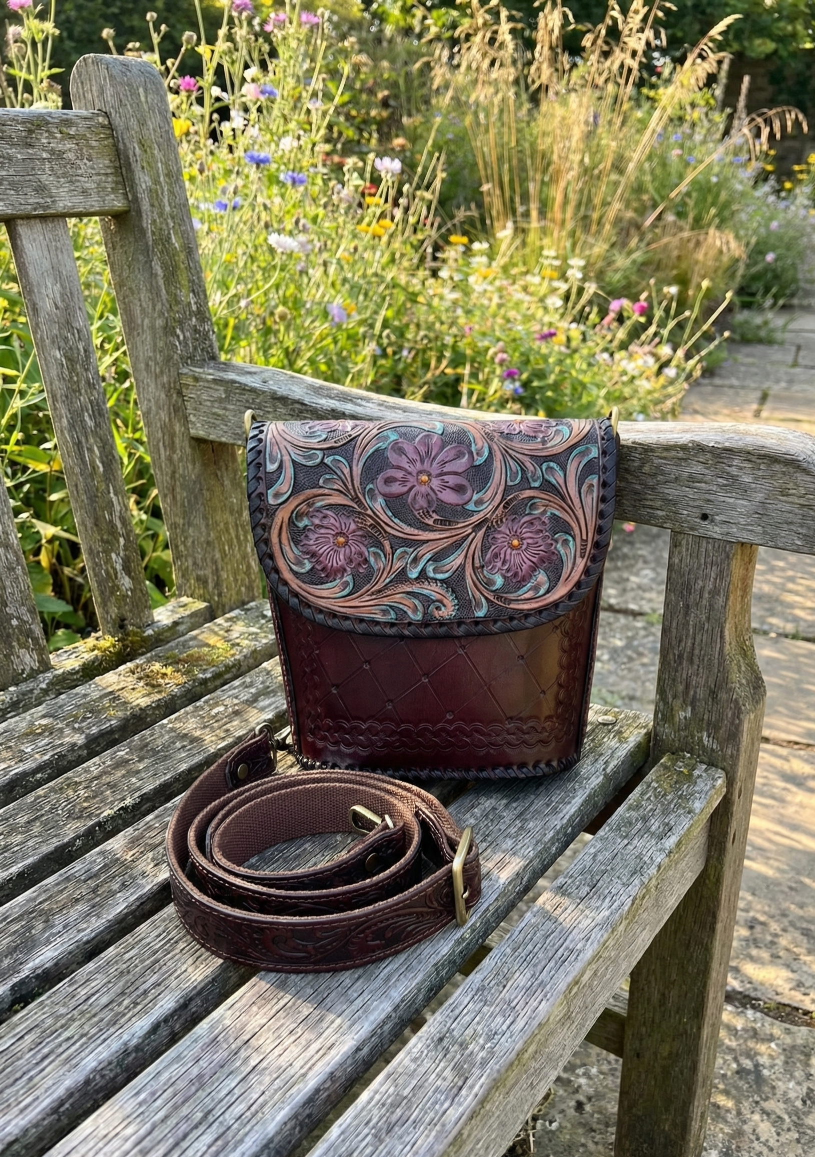 Hand-Carving, Crafted Premium Handmade Women's Leather Sling Bag - Unique, Versatile, and Stylish Bags