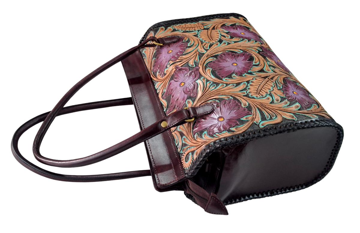 Genuine Pure Handmade Leather Carving Handbags For Women -Gift for Women