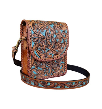 and-Carving, Crafted Premium Handmade Women's Leather Sling Bag - Unique, Versatile, and Stylish Vertical Sling Bag