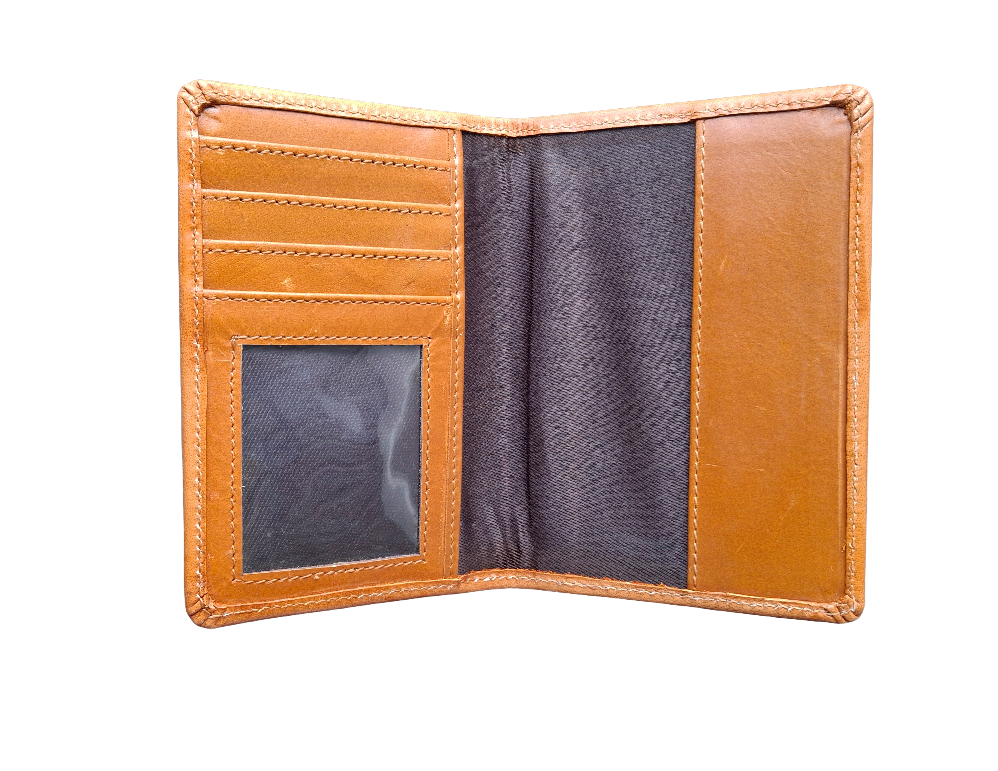 Handmade Leather Passport Wallet, Floral Tooled Travel Organizer