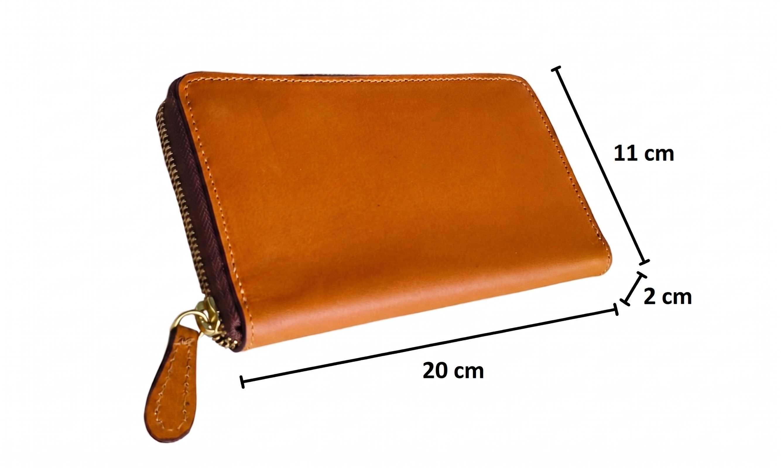 Handmade Plain Tan Clutch For Women