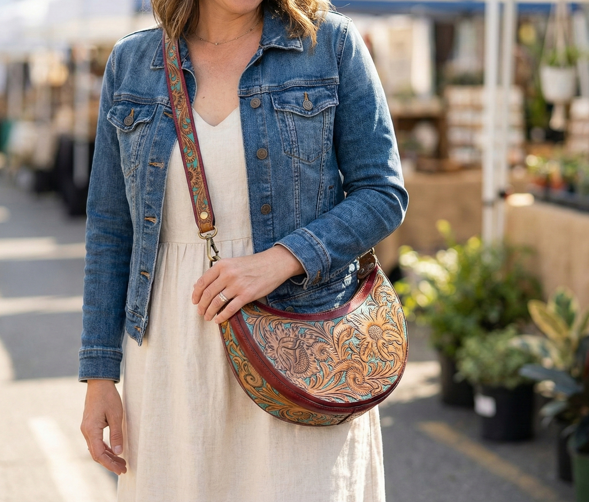Pure Leather Handbags For women - Moon Shaped Hand-Carving bags, Crafted Premium Geniune Leather Handmade Women's Hobo Bag - Unique, Versatile, and Stylish Gift For Girlfriend,mom