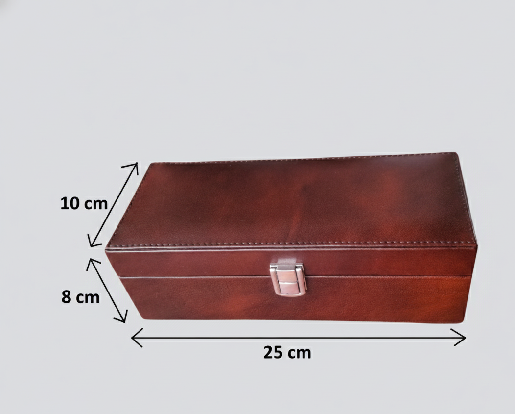 Genuine Leather 4-Slot Watch Box, Vintage Charm, Gift For Men And Women
