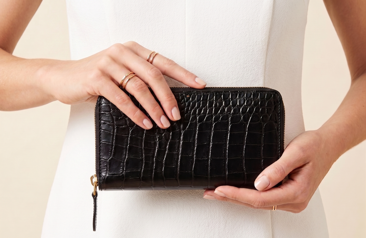 Handmade Croc Clutch For women