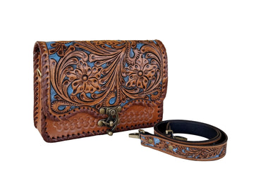 Pure Leather Hand-Carving, Crafted Premium Handmade Women's Leather Sling Bag - Unique, Versatile, and Stylish