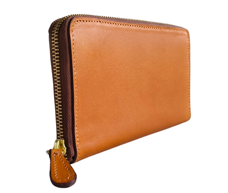 Handmade Plain Tan Clutch For Women