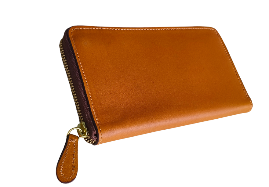 Handmade Plain Tan Clutch For Women