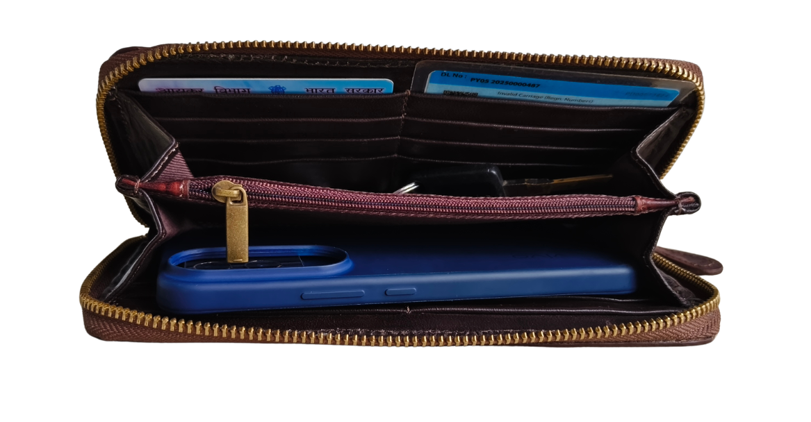 Handmade Genuine Leather Croc Clutch For women
