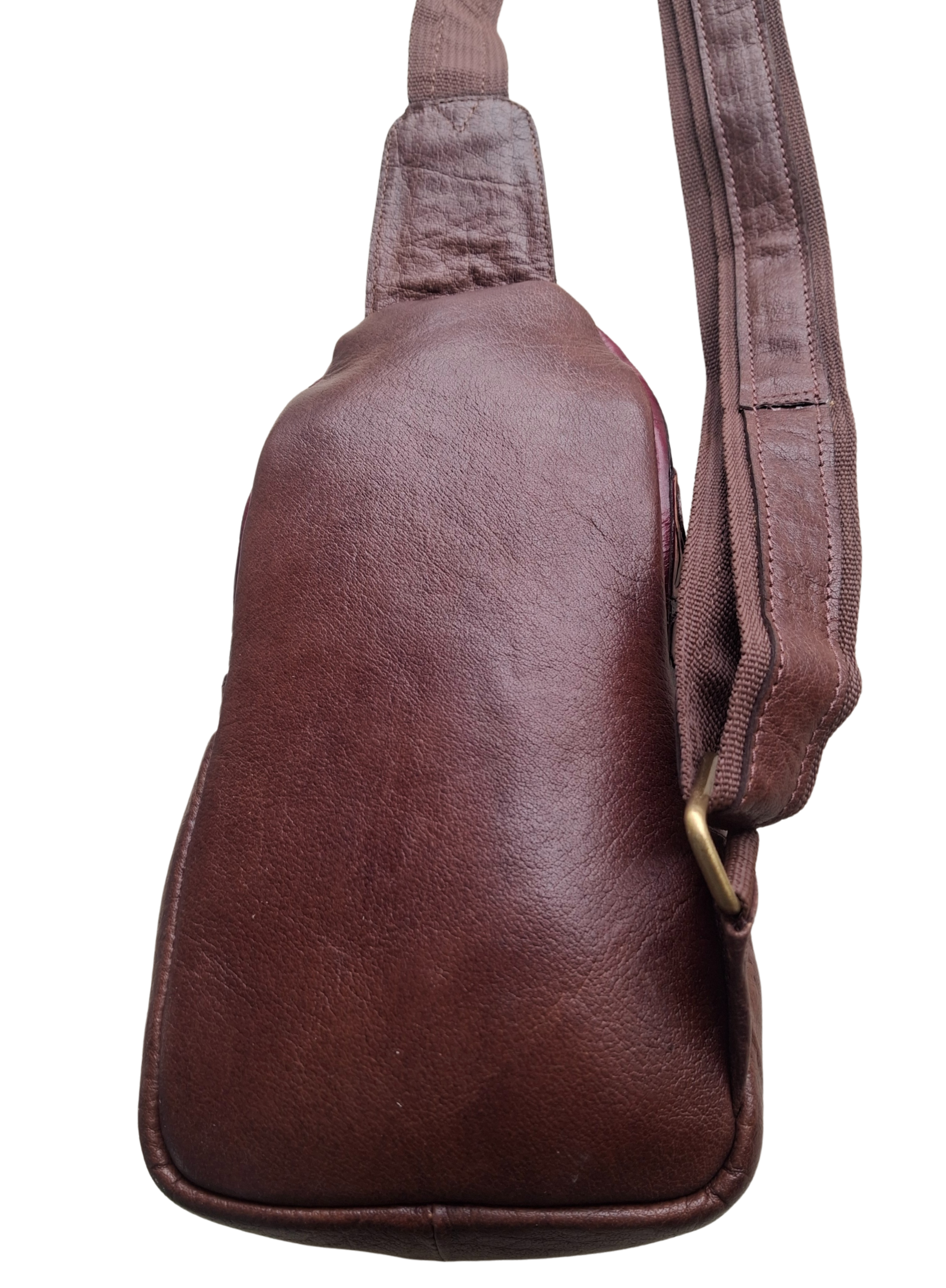 handmade Tooled Leather Fanny Pack: Floral Carved Sling Crossbody Bag For Men And Women