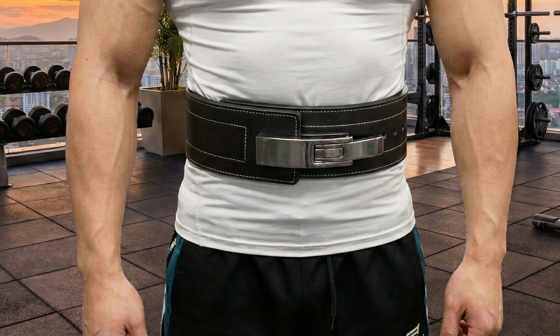 Weight Lifting and Powerlifting Belt With Brass Lever Buckle for Men