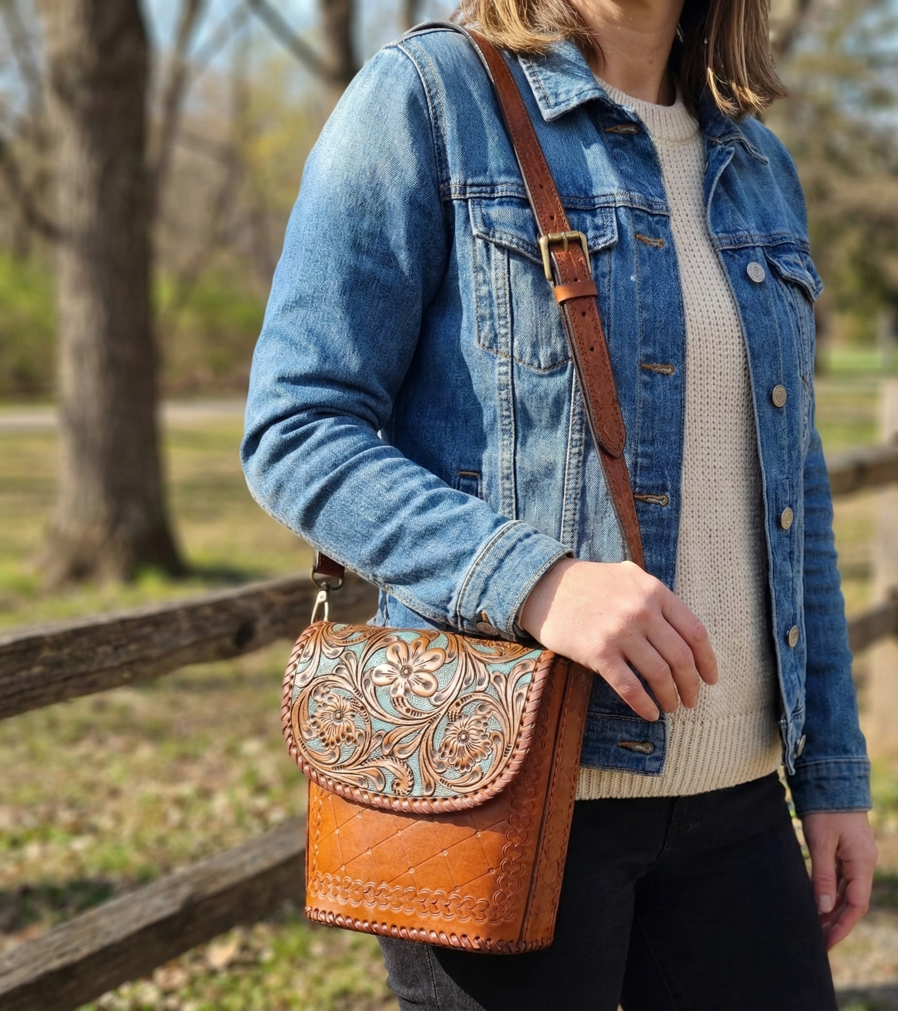 Hand-Carving, Crafted Premium Handmade Women's Leather Sling Bag - Unique, Versatile, and Stylish Bags
