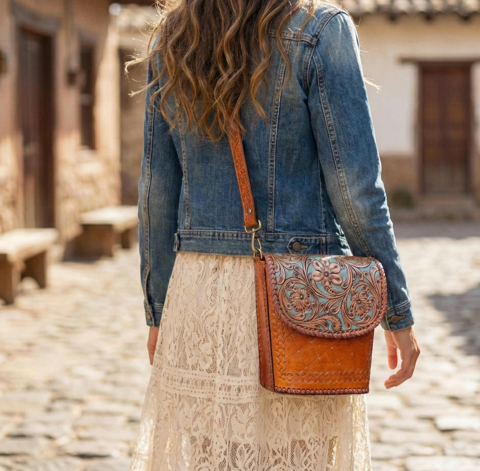 Hand-Carving, Crafted Premium Handmade Women's Leather Sling Bag - Unique, Versatile, and Stylish Bags