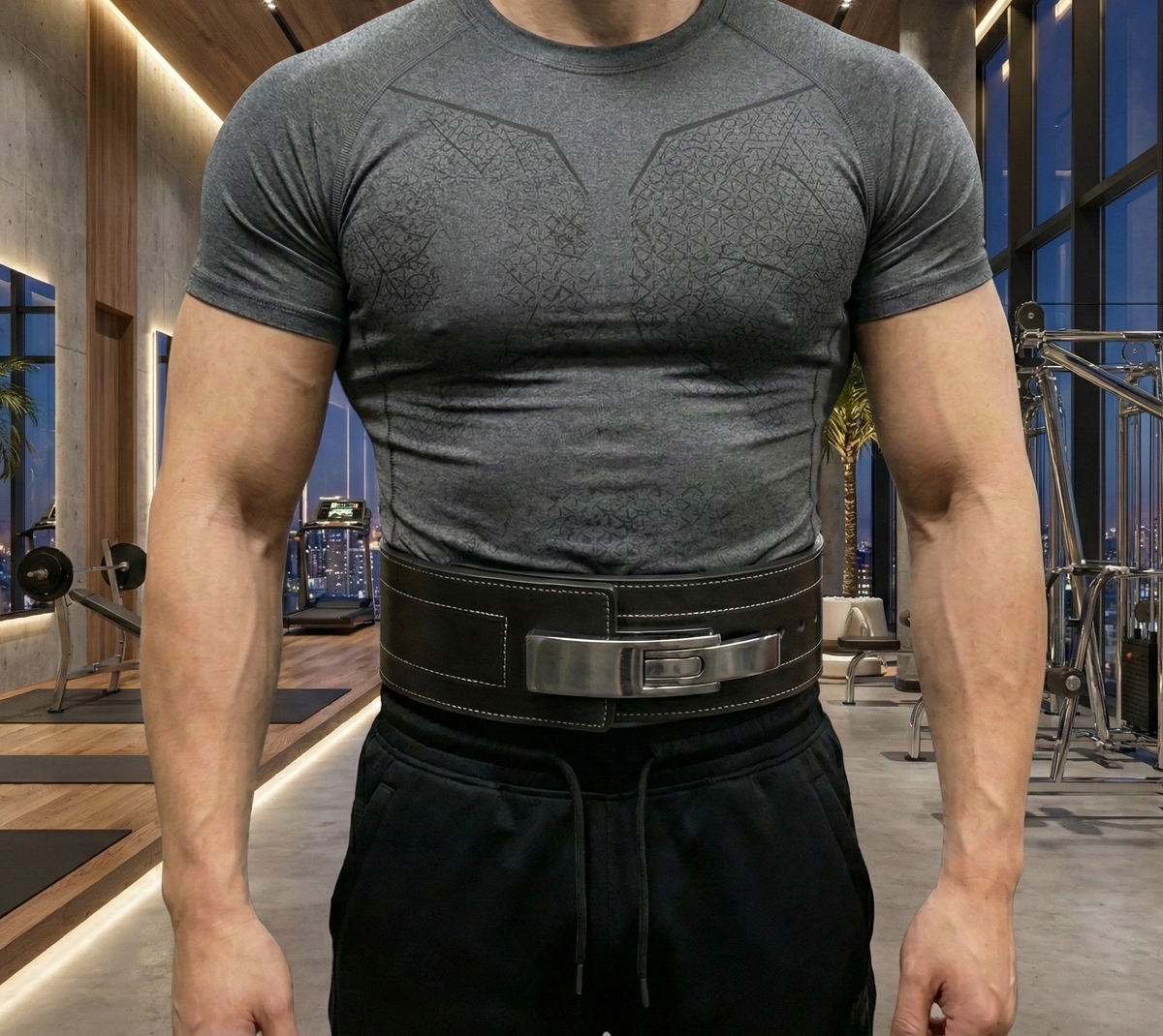 Weight Lifting and Powerlifting Belt With Brass Lever Buckle for Men