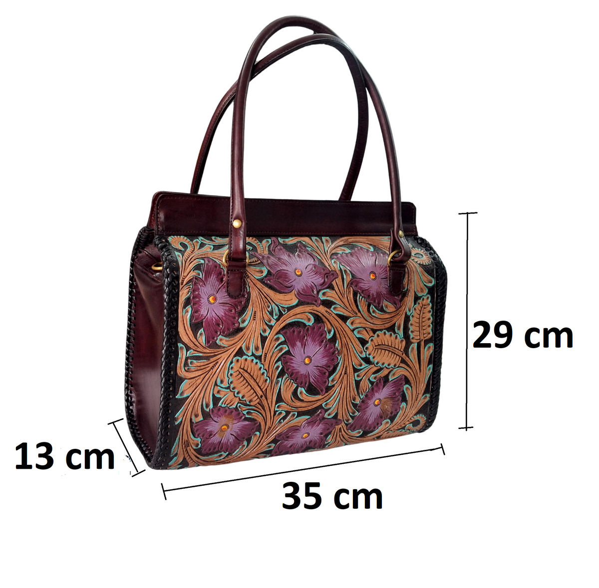 Genuine Pure Handmade Leather Carving Handbags For Women -Gift for Women
