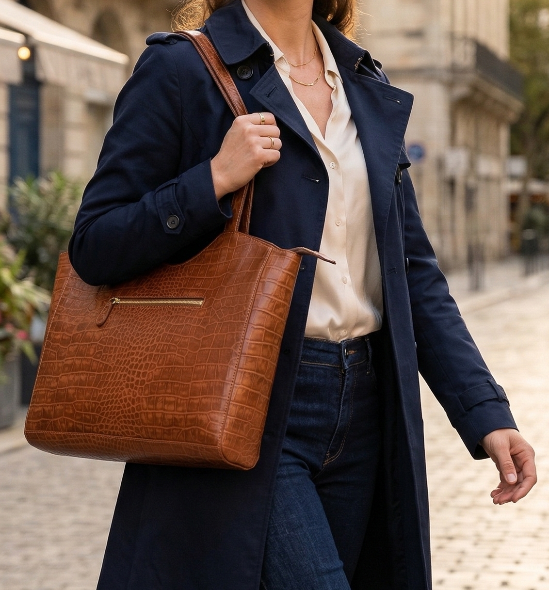 Genuine Leather Croc Handbag for Women- Gifts For women ,,Fashion Casual Leather Handbag
